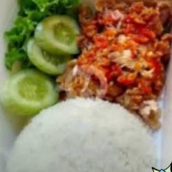 Paket Nasi Ayam Chiken Geprek Sambal Merah Level 1