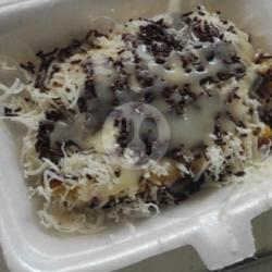 Pisang Bakar Topping Keju Seres Susu Putih