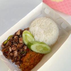 Nasi Abon Tumis Cumi