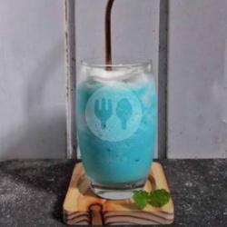 Es Vanilla Blue Cincau/tanpa Cincau