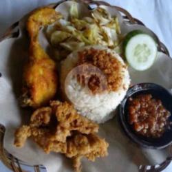 Nasi Kulit Crispy   Ayam Geprek