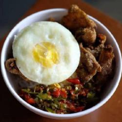 Nasi Kulit, Telur Sambal Matah