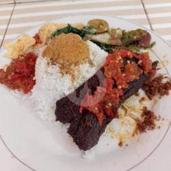 Dendeng Kering Pakai Nasi Cabe Ikan Asin Jengkol