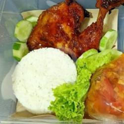 Nasi Ayam Panggang/daging/udang.