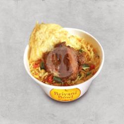 Briyani Rice Bowl With Rendang   Telur Dadar Ricebowl