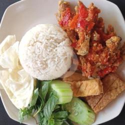 Ceker  Geprek   Nasi Putih