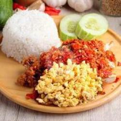 Paket Ayam Geprek Telor (sambal Bawang)