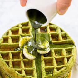 Waffle Matcha Susu Keju