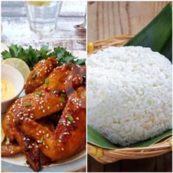 Spicy Chiken Wings   Nasi