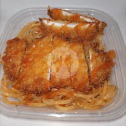 Spaghetti Chicken Katsu   Sosis