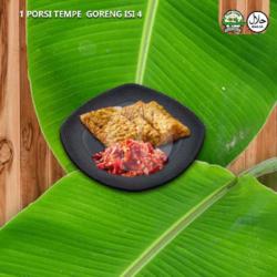 Tempe Goreng Seporsi   Lalapan   Sambal Terasi