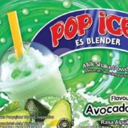 Pop Ice Avocado Toping Keju   Coklat