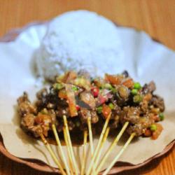 Nasi   10 Tusuk Sate Maranggi Sapi