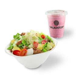 Bold Bulgogi Salad   Strawberry Milk Smoothie