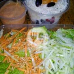 Paket Hemat Vegetarian Salad 500 Ml Fresh Fruit Premium 300 Ml