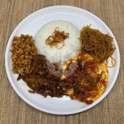 Nasi Ikan Suwir   Telur Ceplok Balado