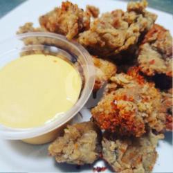 Spicy Popcorn Chicken Dan Saus Keju