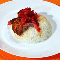 Dendeng Balado   Nasi Putih