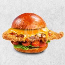 Creamy Salted Egg Burger