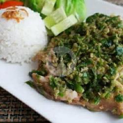 Ayam Penyet Cabe Ijo   Nasi