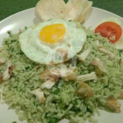 Nasi Goreng Cabe Ijo   Ayam Suir   Telur