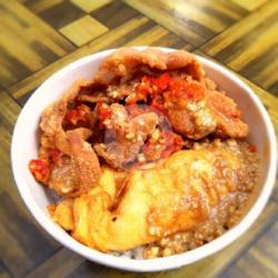 Nasi Kulit Ayam Krispy