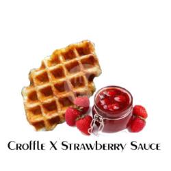 Croffle X Strawberry Sauce