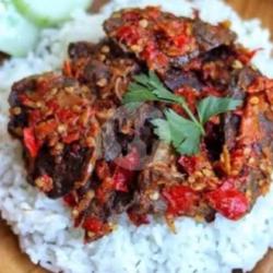 Nasi Sambal Paru Sapi