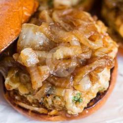 Cheesy Chicken Patty Burger