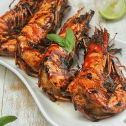 Udang Bakar   Sambal   Lalapan   Es Teh