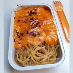 Spaghetti Ayam Saos Mentai