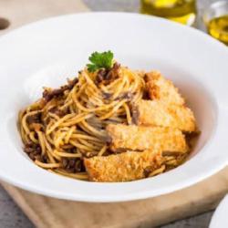 Spaghetti Bolognese   Ayam Katsu