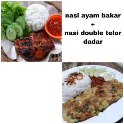 Combo Nasi Ayam Bkr   Nasi Double Telor