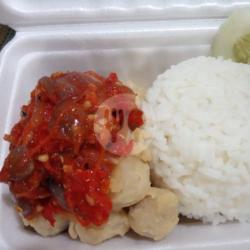 Paket Nasi Bakso Penyet Es Teh