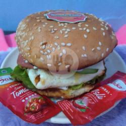 Burger Beef Telor Keju