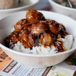 Rice Bowl - Baso Sapi Saus Teriyaki