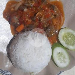 Nasi   Oseng Paru Mercon