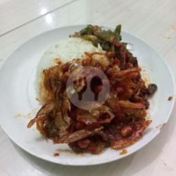 Nasi Rames Ikan Teri Tawar