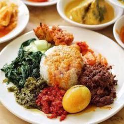 Nasi Padang Telur Bulat Gulai/balado