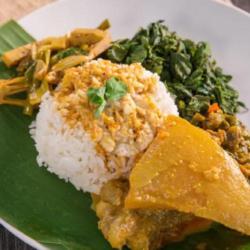 Nasi Gule Kikil Nangka Sayur Kumplit