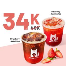 1 Strawberry Americano (r)   1 Strawberry Jasmine Tea (r)