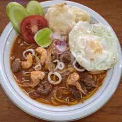 Mie Aceh Special Daging, Udang, Cumi, Telor (kuah, Tumis, Goreng)