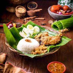 Pecel Ayam Kremes   Nasi