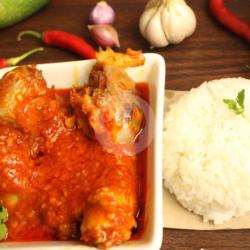 Nasi Kepala Ayam Pedas Bumbu Merah