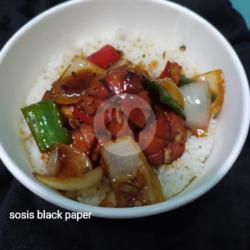 Sosis Blackpaper Nasi Putih