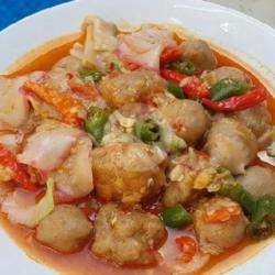 Seblak Bakso   Krupuk