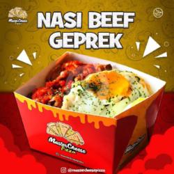 Nasi Beef Geprek