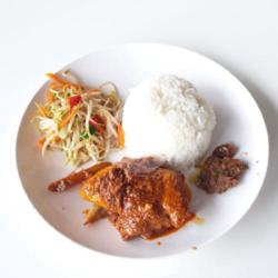 Nasi   Ayam Rendang   Sayur