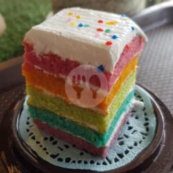 Rainbow Cake Slice