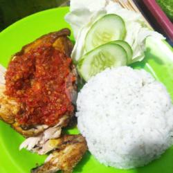 Ayam Sambel Setan   Nasi